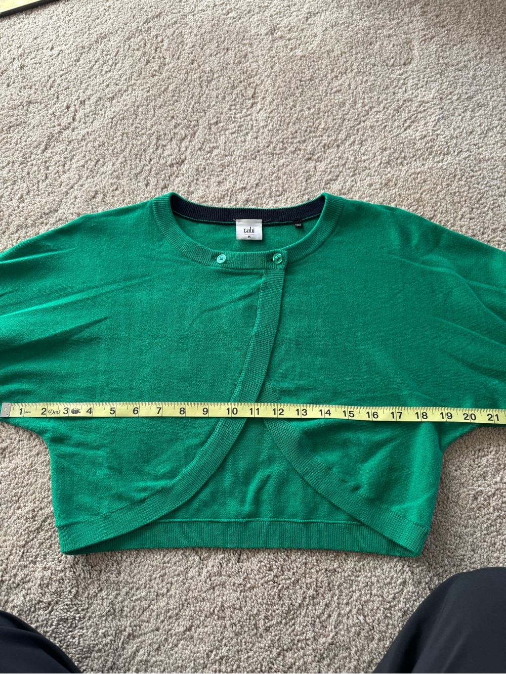 CAbi Jelly Bean Green Piccolo Shrug - M - Picture 11 of 12
